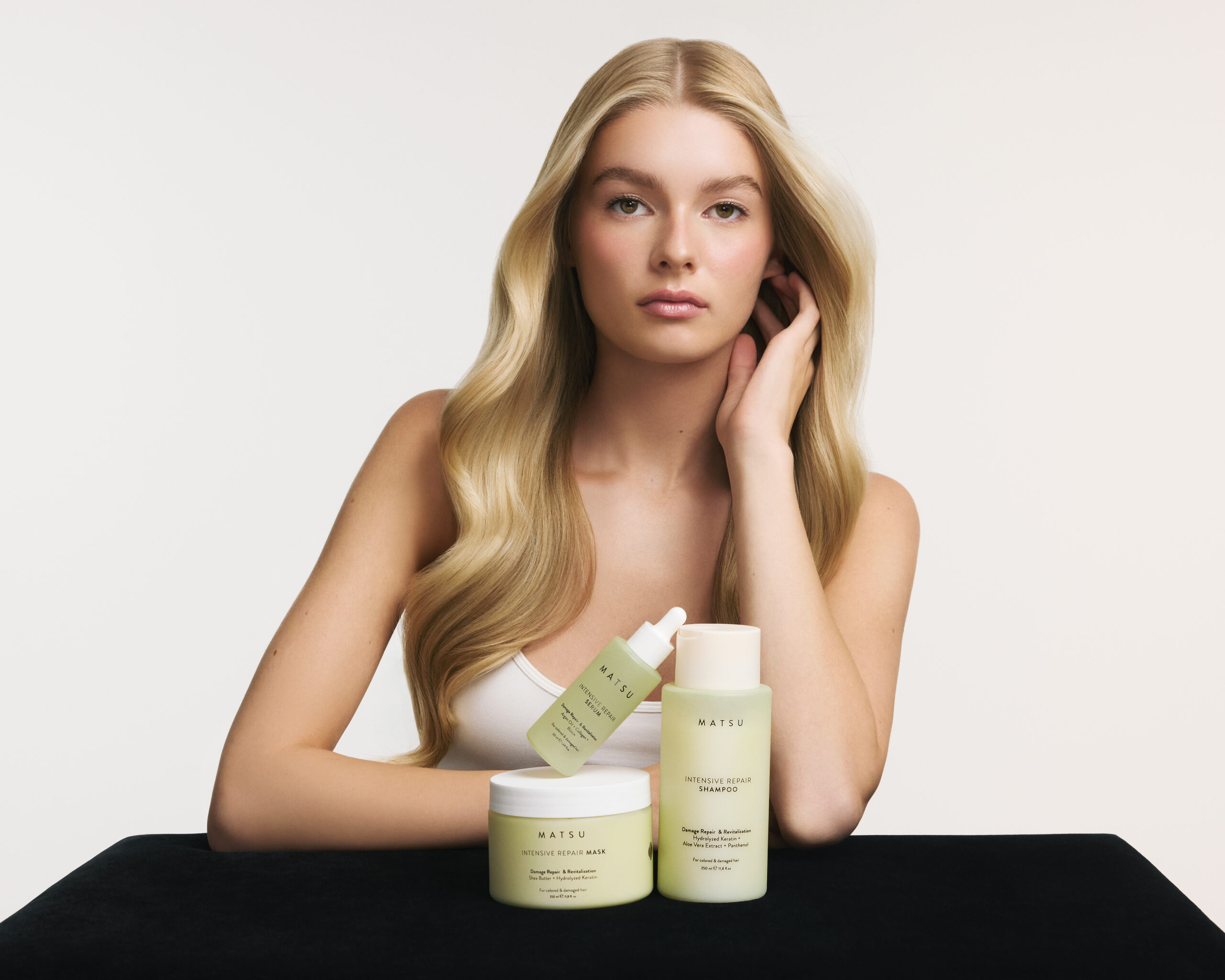Șampon Profesional MATSU Intensive Repair – Protecția Culorii, Reparare Intensă și Strălucire (350ml)
