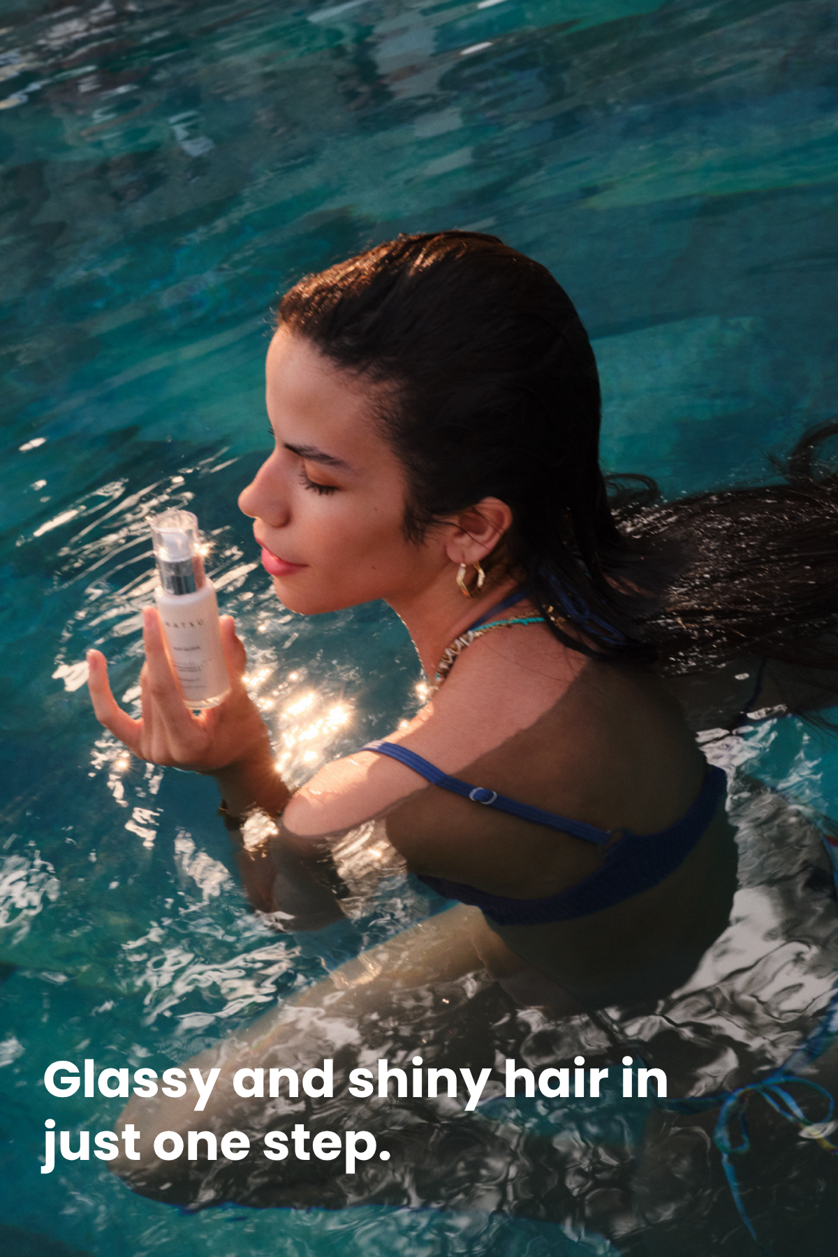 Matsu Pop Gloss Shiny Gel Serum – Ser anti-frizz cu 8D acid hialuronic și efect de strălucire pentru păr neted și hidratat